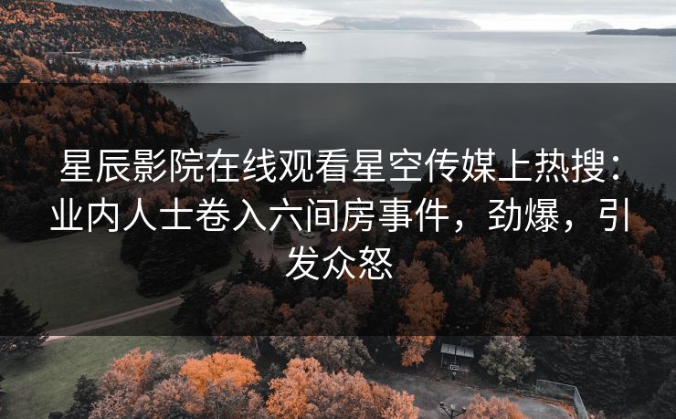 星辰影院在线观看星空传媒上热搜：业内人士卷入六间房事件，劲爆，引发众怒